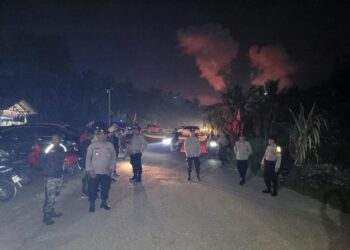 Polres Lhokseumawe Amankan Kampanye Paslon Walikota Lhokseumawe dan Wakil Walikota Lhokseumawe Nomor Urut 2 di Paloh Punti