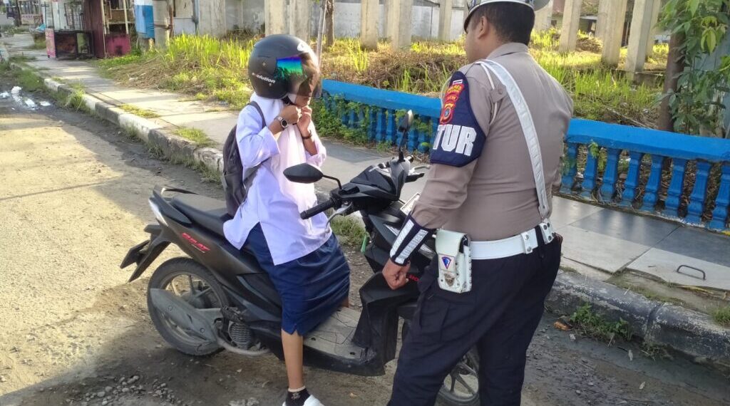 Satlantas Polres Lhokseumawe Gelar Patroli Kawasan Tertib Lalu Lintas, Antisipasi Kecelakaan dan Pelanggaran Lalu Lintas