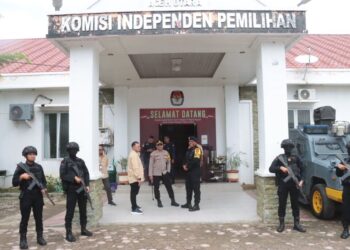 Ini Jumlah Personel Pengamanan Melekat Rapat Pleno di KIP Aceh Utara