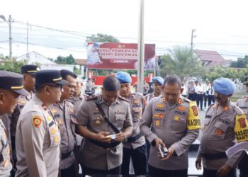 Polres Lhokseumawe Gelar Apel Pemeriksaan Senpi dan Amunisi Personel
