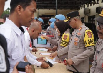 23 Unit Senjata Api Dinas di Polres Aceh Utara Ditarik dan Digudang