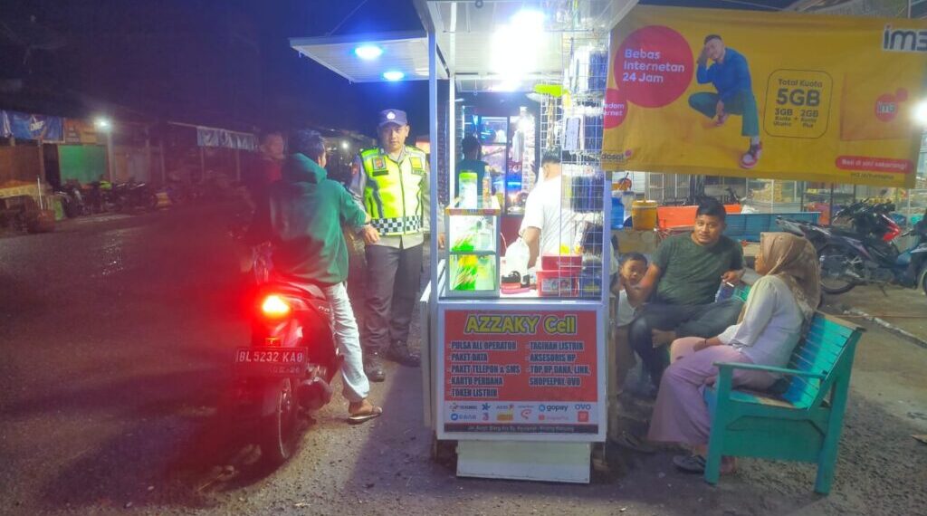 Polsek Samudera Intensifkan Patroli Malam Pasca Pilkada, Sampaikan Pesan Persatuan