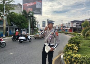 Penyuluhan Keliling, Satlantas Polres Lhokseumawe Dorong Kesadaran Tertib Lalu Lintas