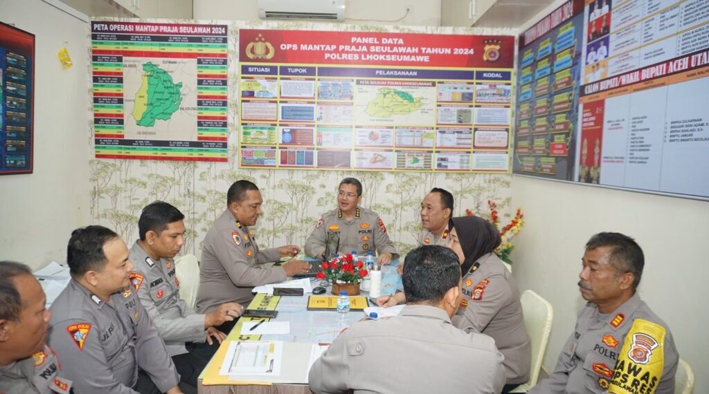 Tim Wasops Mantap Praja Seulawah 2024 Kunjungi Polres Lhokseumawe