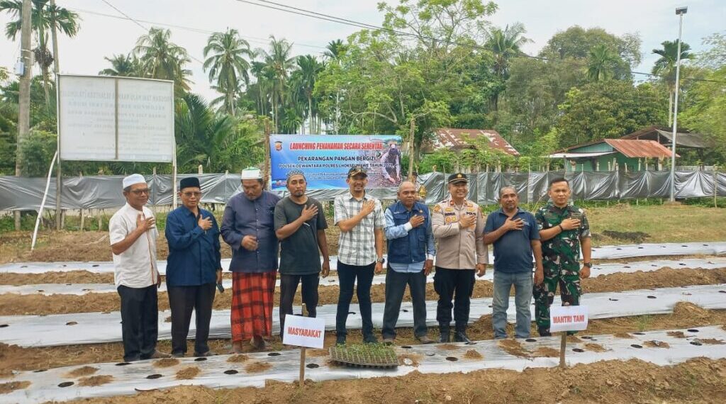 Desa Paloh Lada Jadi Pelopor Program Perkarangan Pangan Bergizi di Wilayah Polsek Dewantara 2025