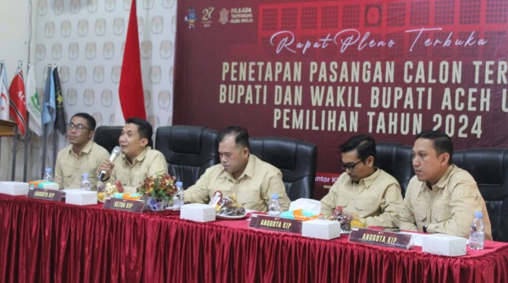 KIP Aceh Utara Tetapkan Ayah Wa-Panyang Sebagai Bupati dan Wakil Bupati Terpilih