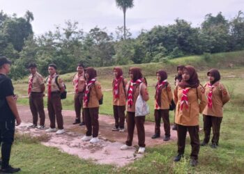 Pramuka Saka Bhayangkara Polres Lhokseumawe Gelar Latihan SAR 