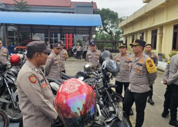 Kapolres Langsa Cek Kendaraan Dinas dan Senjata Api untuk Maksimalkan Pelayanan