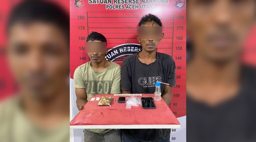 Sat Res Narkoba Polres Aceh Utara Tangkap Dua Pria dengan Barang Bukti Sabu di Nisam*