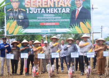 Mendukung Program Ketahanan Pangan Nasional, Polres Subulussalam Launching Penanaman Jagung Serentak 1 Juta Hektar
