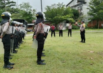 Latihan Dalmas Polres Aceh Selatan: Tingkatkan Kemampuan, Latih Kesiapsiagaan