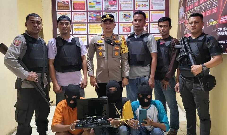 Polsek Rantau Selamat Tangkap Tiga Pelaku Pencurian, Barang Bukti Disita