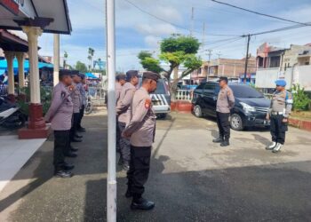 Tingkatkan Kinerja, Polsek Muara Satu Gelar Apel dan Anev Mingguan