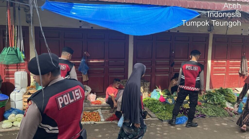 Polres Lhokseumawe Perkuat Keamanan Pasar Tradisional dengan Patroli Intensif