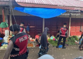 Polres Lhokseumawe Perkuat Keamanan Pasar Tradisional dengan Patroli Intensif