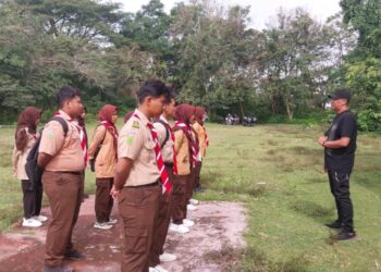 Pramuka Saka Bhayangkara Polres Lhokseumawe Gelar Latihan SAR