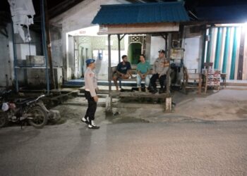 Polsek Samudera Gelar Patroli Malam, Tingkatkan Keamanan dan Ketertiban Warga