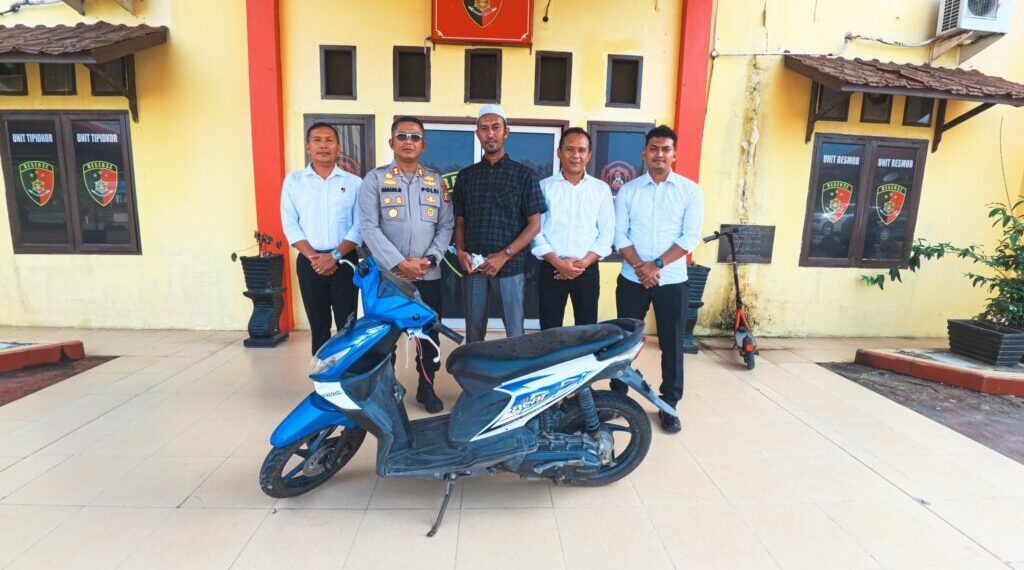 Kapolres Aceh Utara Serahkan Motor Curian “Wongli” ke Pemiliknya