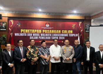 Wakili Ketua DPRK, Fauzan Hadiri Pleno Penetapan Paslon Wali Kota Terpilih di Hotel Diana