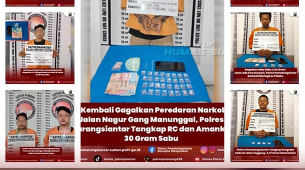 Enam Hari Mengemban Amanat, Kasat Narkoba Polres Pematangsiantar Berhasil Ringkus Sembilan Pengedar Narkoba