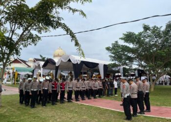 Polres Aceh Utara Kerahkan Puluhan Personel Amankan Maulid Akbar dan Muzakarah Ulama-Umara 2025